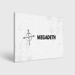 Холст прямоугольный Megadeth glitch на светлом фоне по-горизонтали