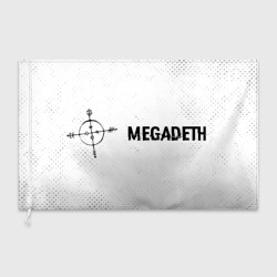 Флаг 3D Megadeth glitch на светлом фоне по-горизонтали