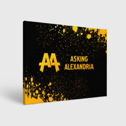 Холст прямоугольный Asking Alexandria - gold gradient по-горизонтали