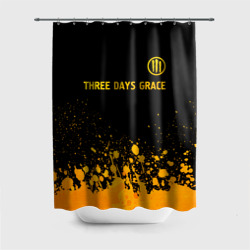 Штора 3D для ванной Three Days Grace - gold gradient посередине