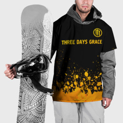 Накидка на куртку 3D Three Days Grace - gold gradient посередине