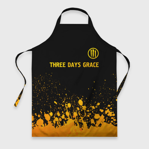 Фартук 3D Three Days Grace - gold gradient посередине