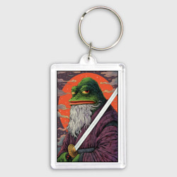 Брелок прямоугольный 35*50 Pepe samurai 