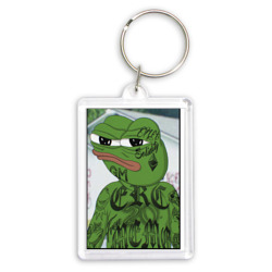 Брелок прямоугольный 35*50 Pepe tattoo    