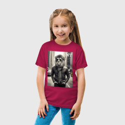 Детская футболка хлопок Лев модник в Нью-Йорке - нейросеть - фото 2