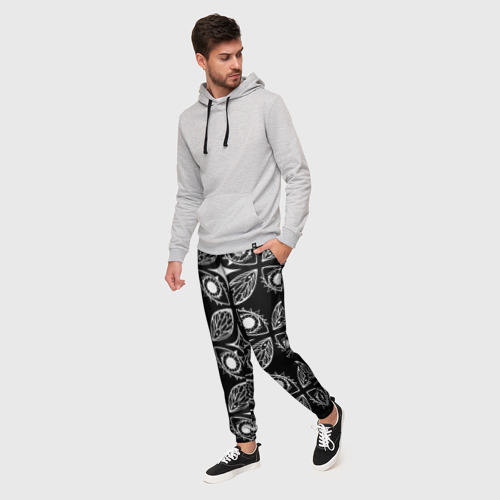 Мужские брюки 3D с принтом Глазики-сглазики, фото на моделе #1