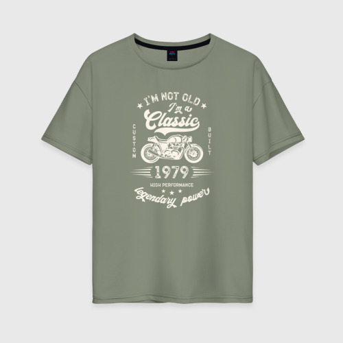 Женская футболка хлопок Oversize с принтом Классика 1979, вид спереди #2