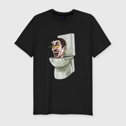 Мужская футболка хлопок Slim Скибиди туалет