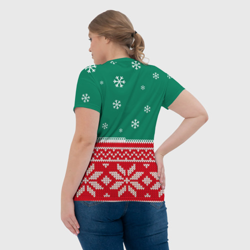 Женская футболка 3D Даша новогодний, цвет 3D печать - фото 7