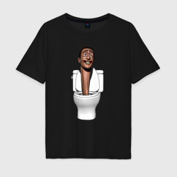 Мужская футболка хлопок Oversize Skibidi toilet туалет