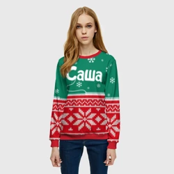 Женский свитшот 3D Саша новогодний - фото 2