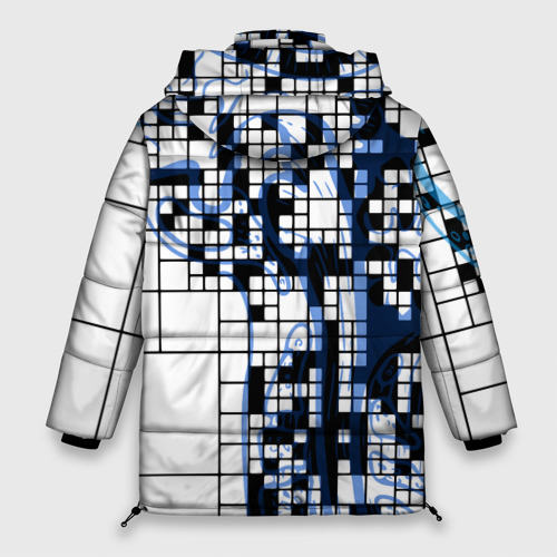 Женская зимняя куртка 3D с принтом Виртуальный тур, вид сзади #1