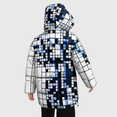 Женская зимняя куртка 3D с принтом Виртуальный тур, вид сзади #2