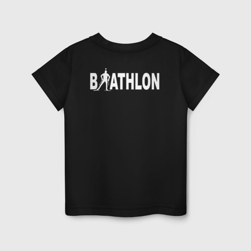 Детская футболка хлопок Biathlon - снайпер, цвет черный - фото 2