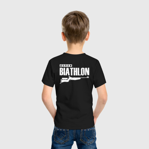 Детская футболка хлопок Биатлон мишень, цвет черный - фото 4