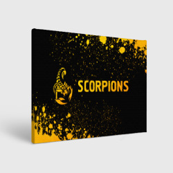 Холст прямоугольный Scorpions - gold gradient по-горизонтали