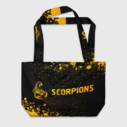 Пляжная сумка 3D Scorpions - gold gradient по-горизонтали