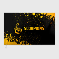 Флаг 3D Scorpions - gold gradient по-горизонтали