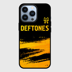 Чехол для iPhone 13 Pro Deftones - gold gradient посередине