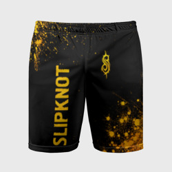 Мужские шорты спортивные Slipknot - gold gradient вертикально