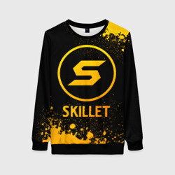 Женский свитшот 3D Skillet - gold gradient