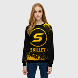 Женский свитшот 3D Skillet - gold gradient - фото 2