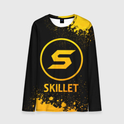 Мужской лонгслив 3D Skillet - gold gradient