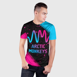 Мужская футболка 3D Slim Arctic Monkeys - neon gradient - фото 2