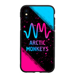 Чехол для iPhone XS Max матовый Arctic Monkeys - neon gradient