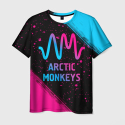 Мужская футболка 3D Arctic Monkeys - neon gradient