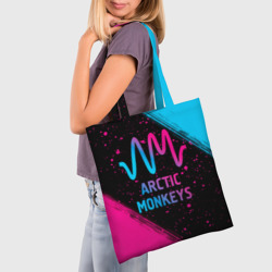 Шоппер 3D Arctic Monkeys - neon gradient - фото 2