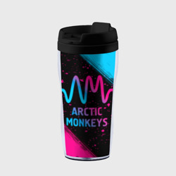 Термокружка-непроливайка Arctic Monkeys - neon gradient