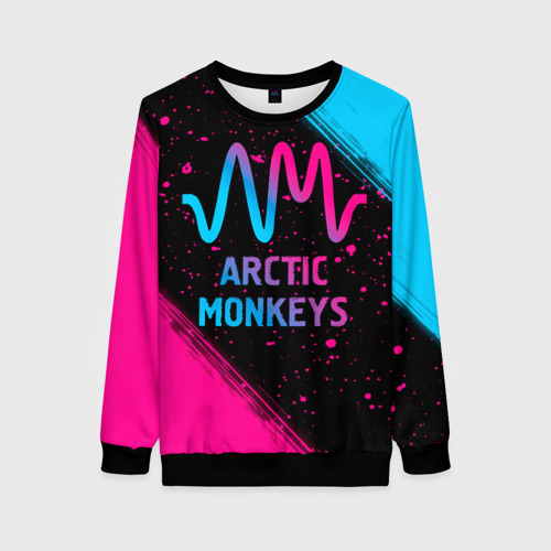 Женский свитшот 3D Arctic Monkeys - neon gradient, цвет 3D печать