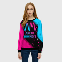 Женский свитшот 3D Arctic Monkeys - neon gradient - фото 2