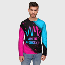 Мужской лонгслив 3D Arctic Monkeys - neon gradient - фото 2