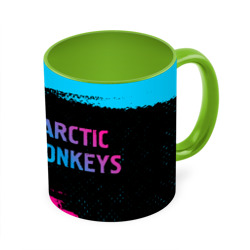 Кружка с полной запечаткой Arctic Monkeys - neon gradient по-горизонтали