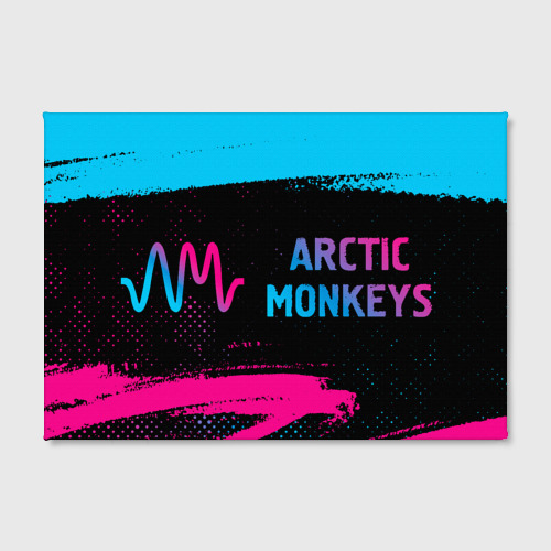 Холст прямоугольный Arctic Monkeys - neon gradient по-горизонтали, цвет 3D печать - фото 2