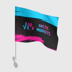 Флаг для автомобиля Arctic Monkeys - neon gradient по-горизонтали