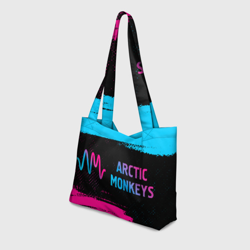 Пляжная сумка 3D Arctic Monkeys - neon gradient по-горизонтали - фото 3