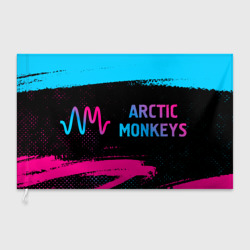 Флаг 3D Arctic Monkeys - neon gradient по-горизонтали