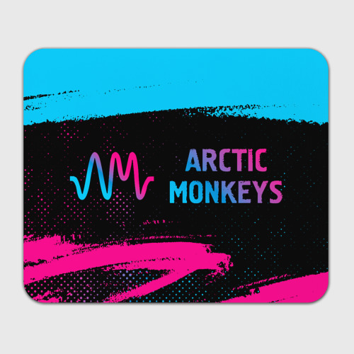 Прямоугольный коврик для мышки Arctic Monkeys - neon gradient по-горизонтали