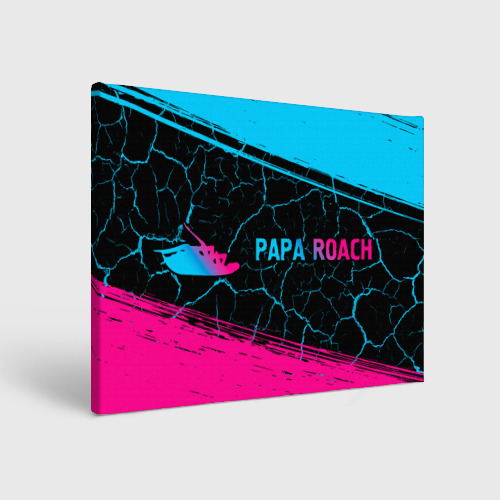 Холст прямоугольный Papa Roach - neon gradient по-горизонтали, цвет 3D печать