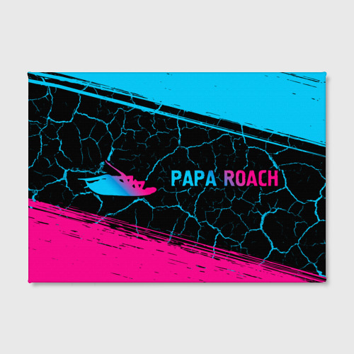 Холст прямоугольный Papa Roach - neon gradient по-горизонтали, цвет 3D печать - фото 2