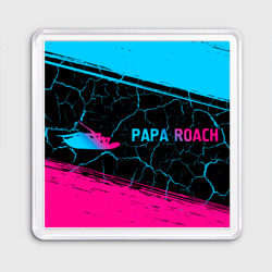 Магнит 55*55 Papa Roach - neon gradient по-горизонтали