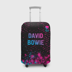 Чехол для чемодана 3D David Bowie - neon gradient посередине