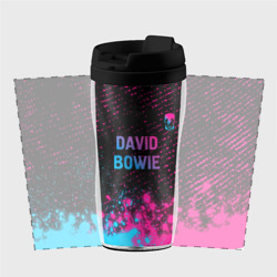 Термокружка-непроливайка David Bowie - neon gradient посередине - фото 2