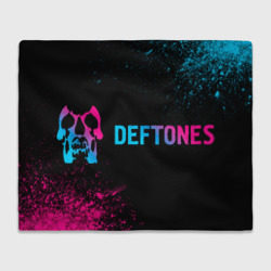 Плед 3D Deftones - neon gradient по-горизонтали