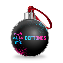 Ёлочный шар Deftones - neon gradient по-горизонтали