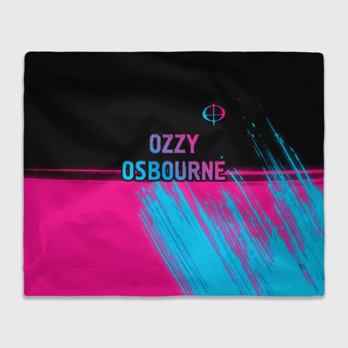 Плед 3D Ozzy Osbourne - neon gradient посередине, цвет 3D (велсофт)