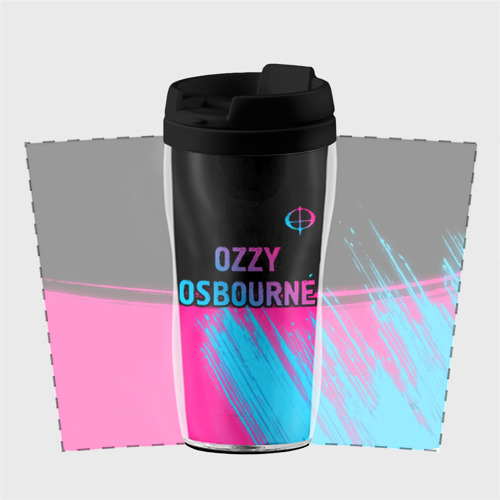Термокружка-непроливайка Ozzy Osbourne - neon gradient посередине - фото 2